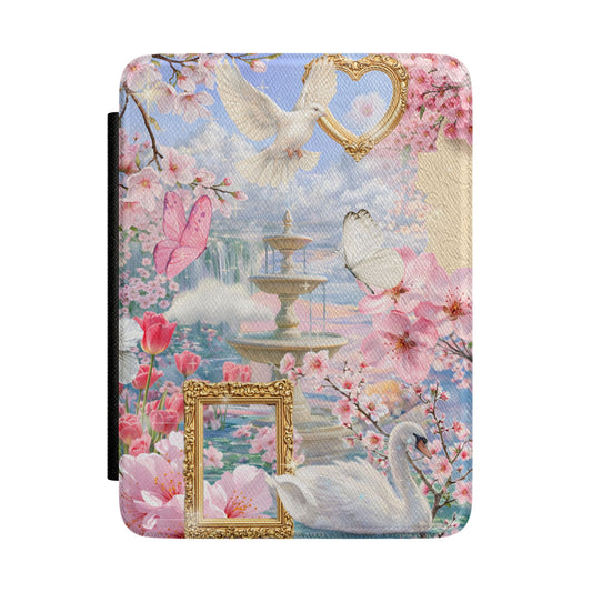Lake & Swan Gold Hearts Kindle Case