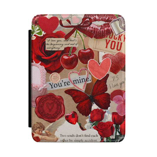 Kindle Case - Romantic Vintage Collage "You're Mine" Cover