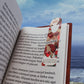Valentine Collage Metal Bookmark — "You're Mine" Cherry & Heart Love Design