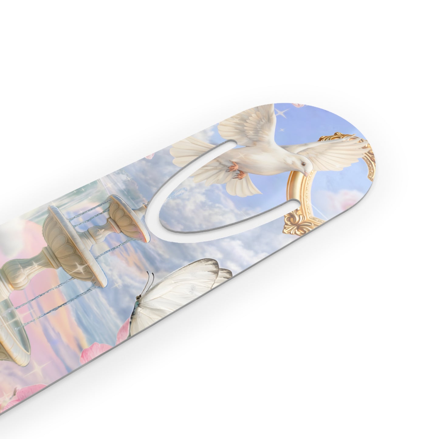 Swan Garden Bookmark — Cute Floral Swan Page Marker